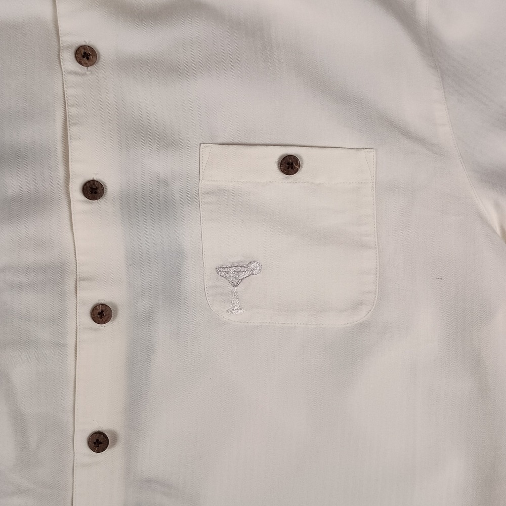 Caribbean XL Embroidered Parrot Mens Button Down Shirt - Picture 6 of 13
